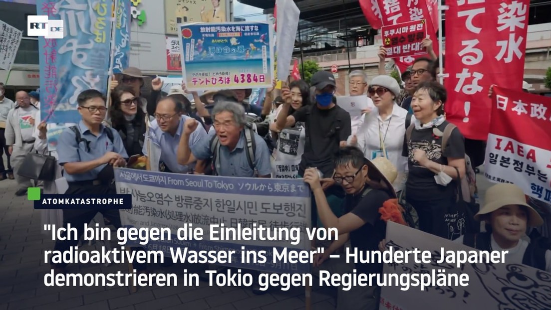 "Gegen die Einleitung von radioaktivem Wasser ins Meer" – Hunderte Japaner demonstrieren in Tokio