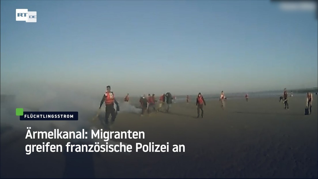 Ärmelkanal: Migranten greifen französische Polizei an