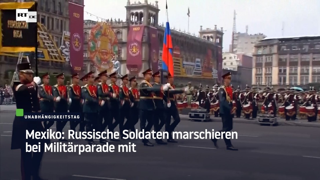Mexiko: Russische Soldaten marschieren bei Militärparade mit
