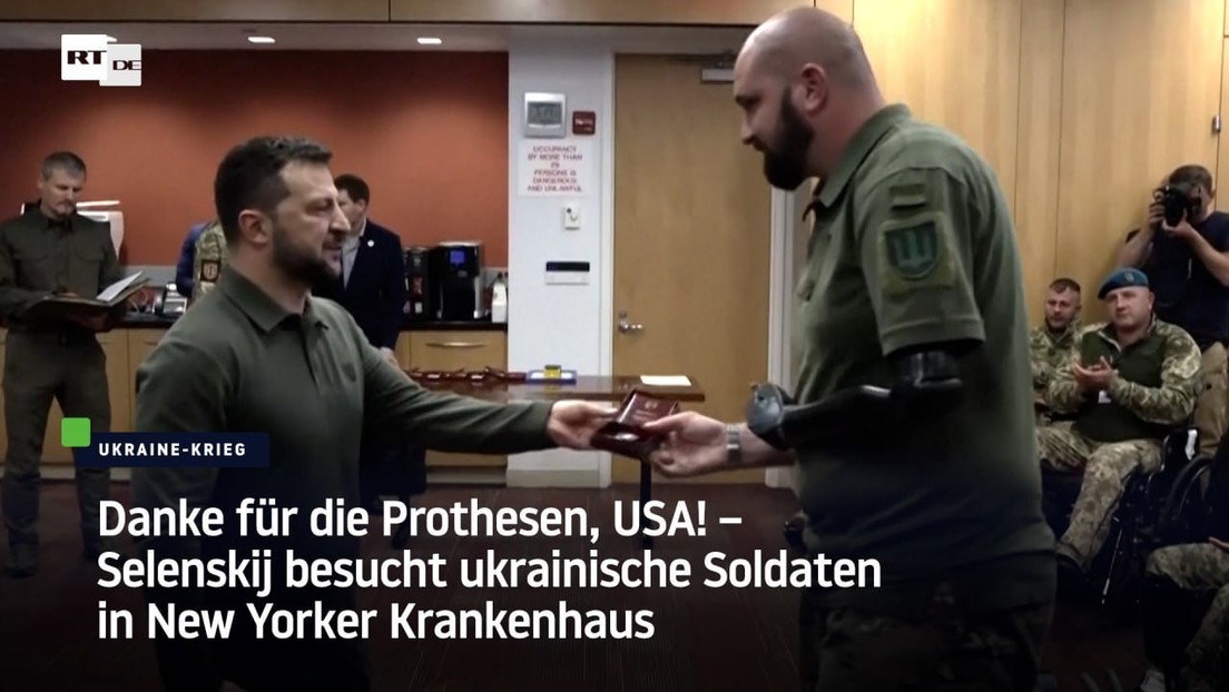 Danke für die Prothesen, USA! – Selenskij besucht ukrainische Soldaten in New Yorker Klinik
