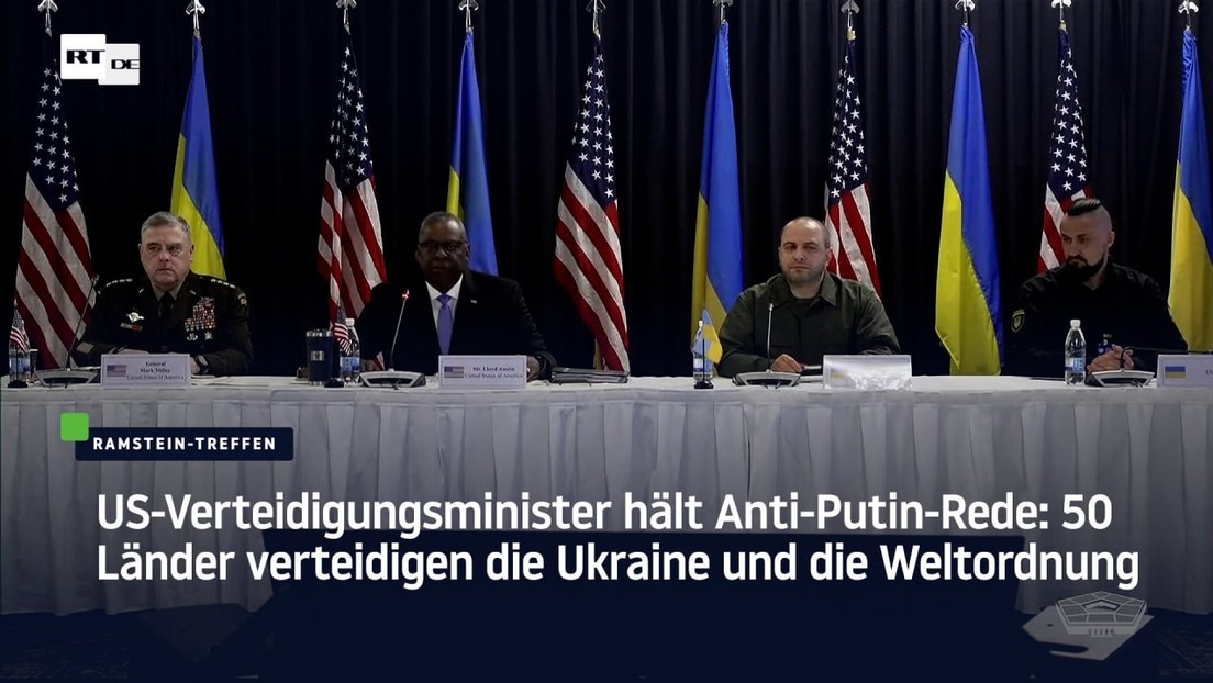 US-Verteidigungsminister hält Anti-Putin-Rede: 50 Länder verteidigen die Ukraine und die Weltordnung