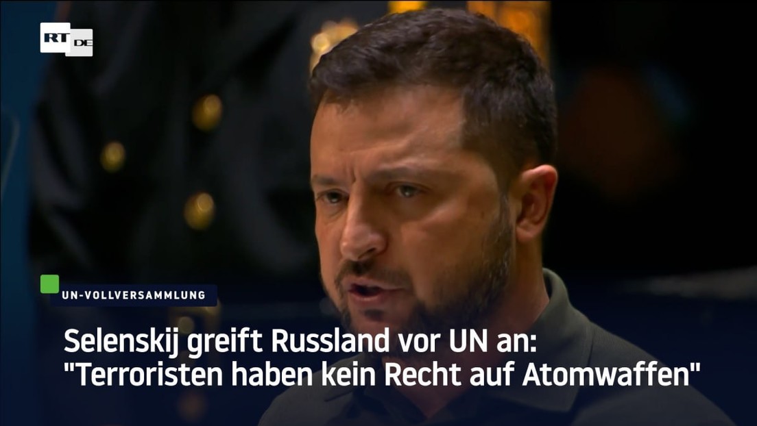 Selenskij greift Russland vor UN an: "Terroristen haben kein Recht auf Atomwaffen"