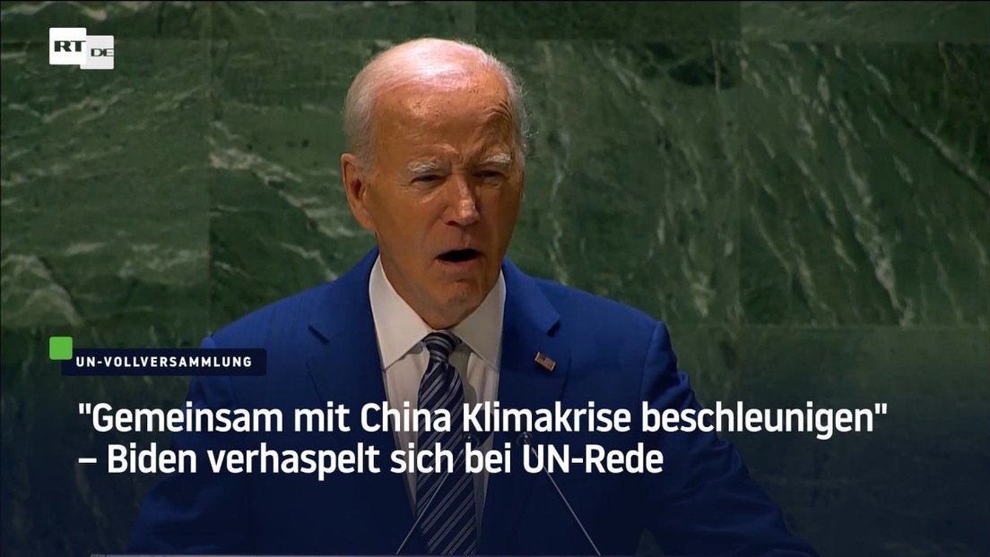 "Gemeinsam mit China Klimakrise beschleunigen" – Biden verhaspelt sich bei UN-Rede