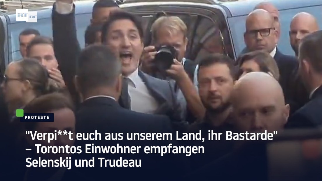"Verpi**t euch aus unserem Land, ihr Bastarde" – Torontos Einwohner empfangen Selenskij und Trudeau