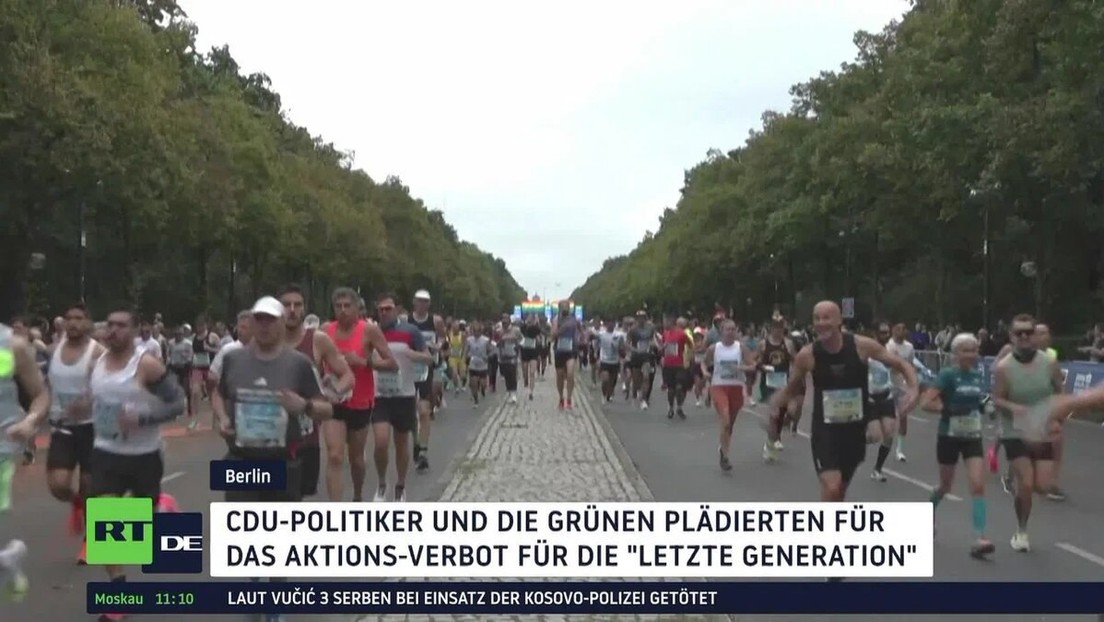 Klimakleber scheitern mit Farbattacke auf Berlin-Marathon