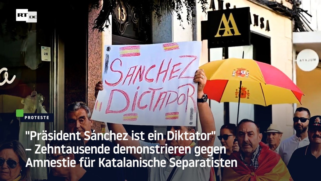 "Präsident Sánchez ist ein Diktator" – Demonstration gegen Amnestie für Katalanische Separatisten