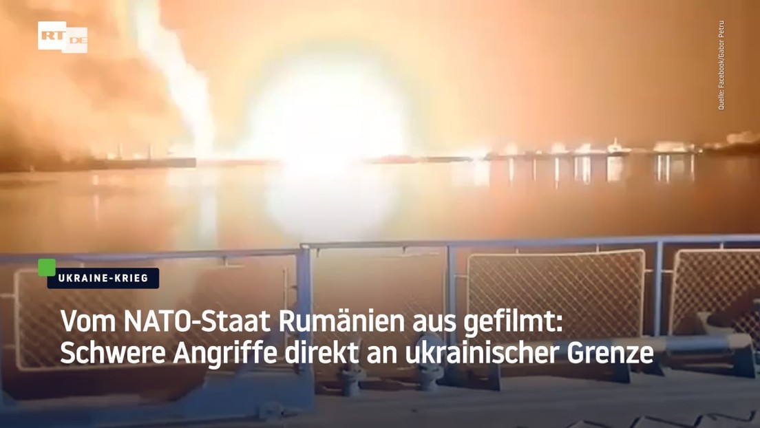 Vom NATO-Staat Rumänien aus gefilmt: Schwere Angriffe direkt an ukrainischer Grenze