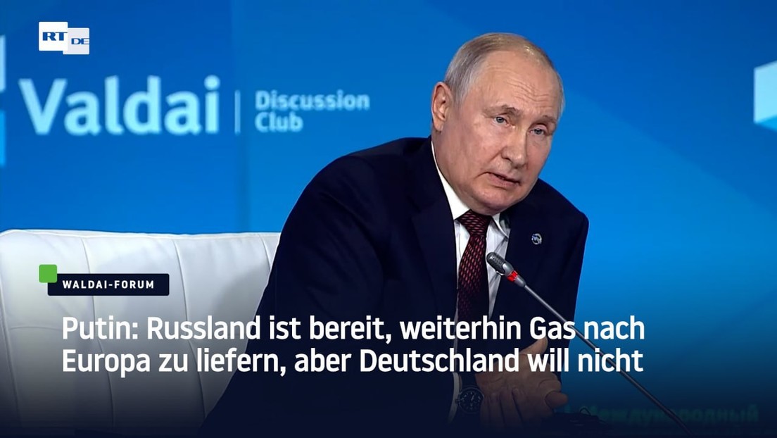 Putin: Russland würde weiter Gas nach Europa liefern – aber Deutschland will nicht