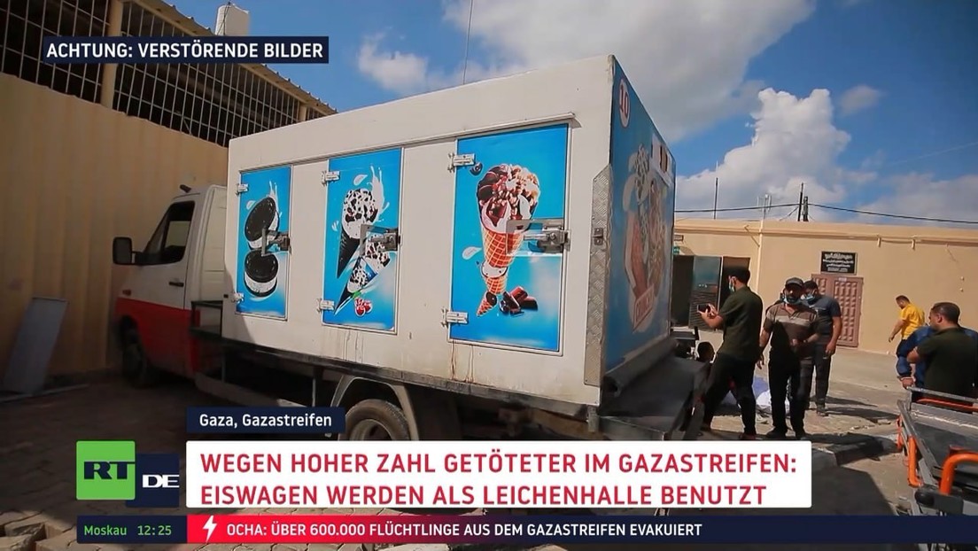 Wegen hoher Opferzahl in Gaza: Eiswagen als Leichenhallen benutzt