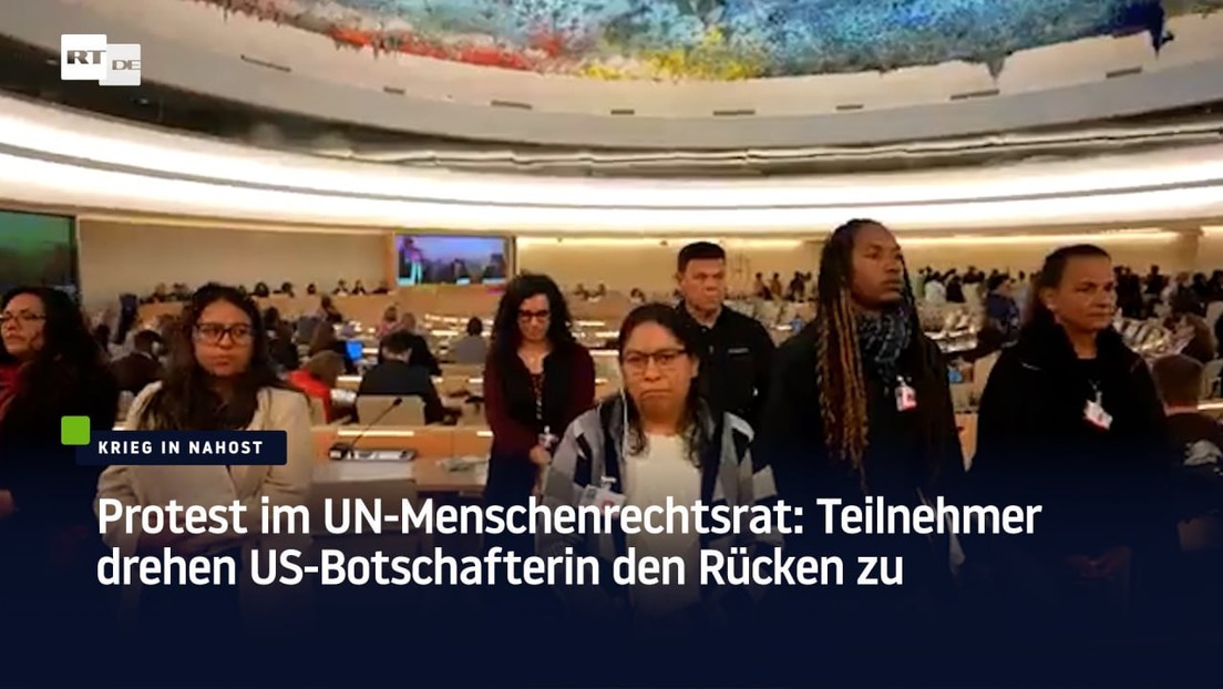 Protest im UN-Menschenrechtsrat: Teilnehmer drehen US-Botschafterin den Rücken zu