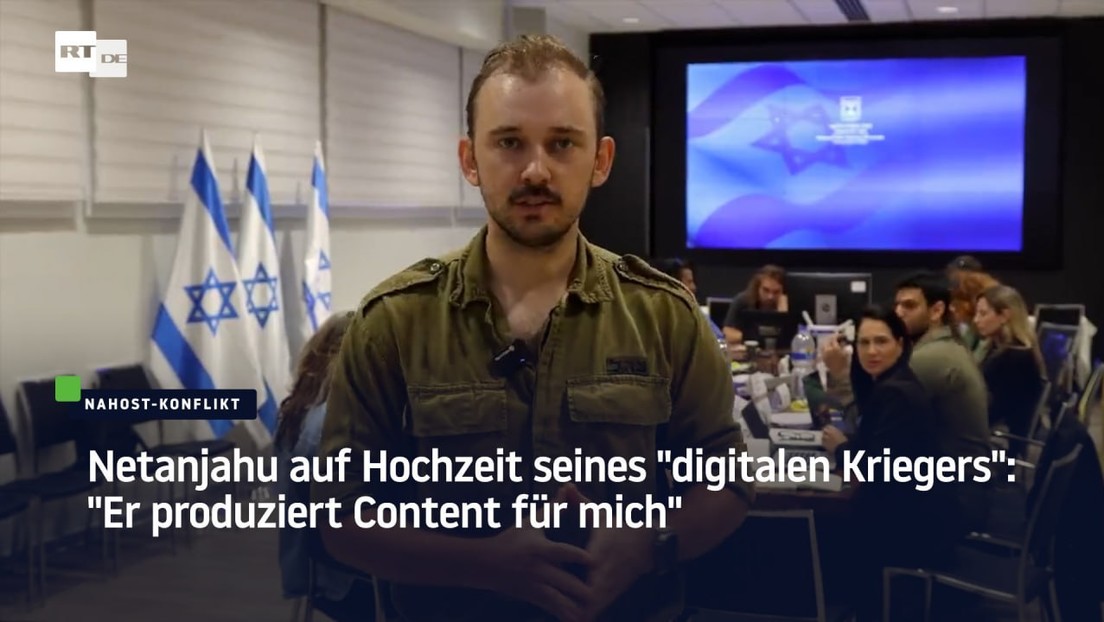 Netanjahu auf Hochzeit seines "digitalen Kriegers": "Er produziert Content für mich"