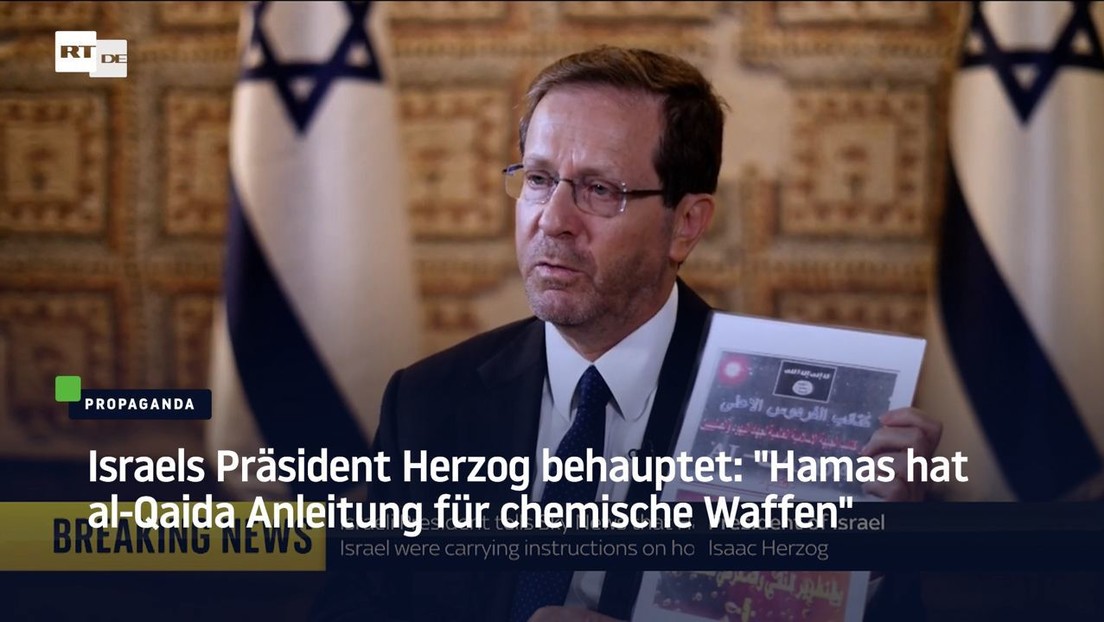 Israels Präsident Herzog behauptet: "Hamas hat Al-Qaida Anleitung für chemische Waffen"