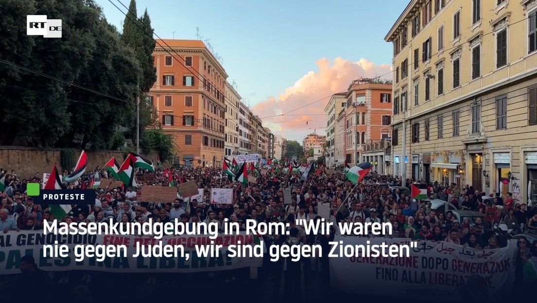 Massenkundgebung in Rom: "Wir waren nie gegen Juden, wir sind gegen Zionisten"