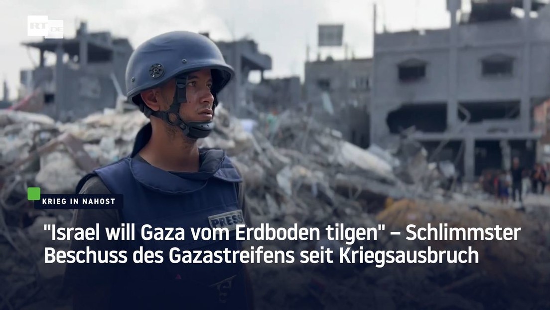 "Israel will Gaza vom Erdboden tilgen" – Schlimmster Beschuss des Gazastreifens seit Kriegsausbruch