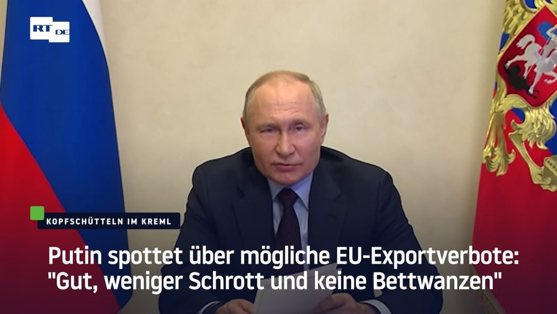 "Weniger Schrott und keine Bettwanzen" – Putin zu möglichen Exportverboten aus der EU nach Russland