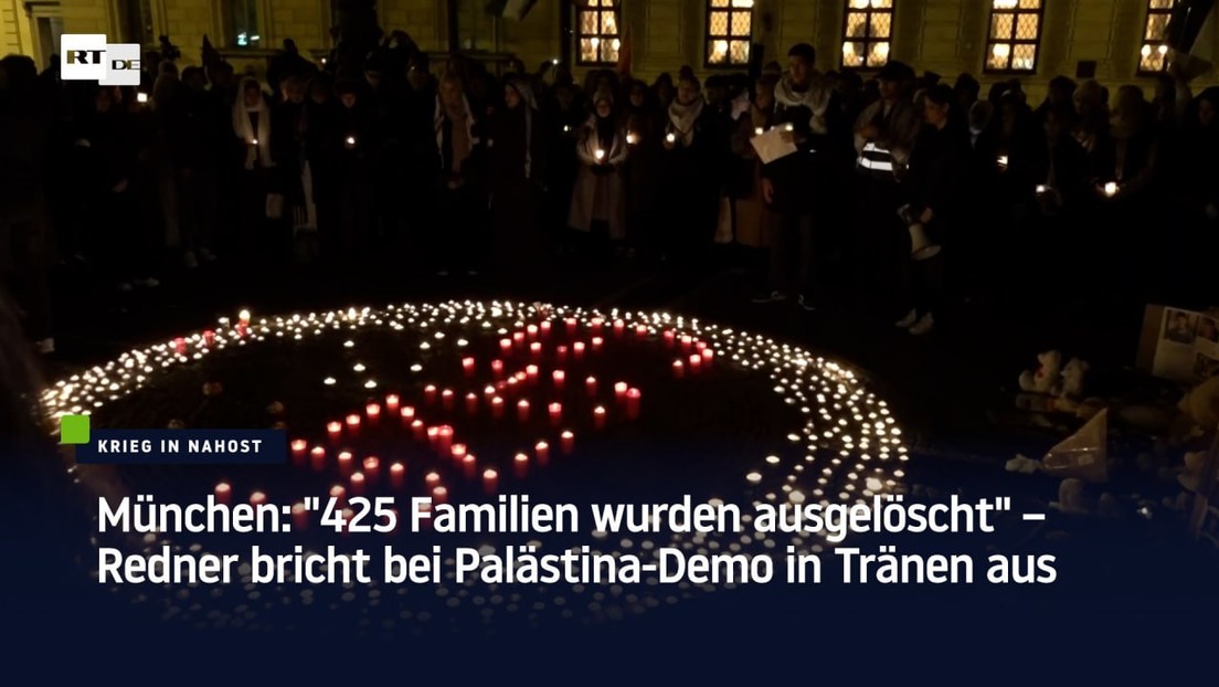 München: "425 Familien wurden ausgelöscht" – Redner bricht bei Palästina-Demo in Tränen aus