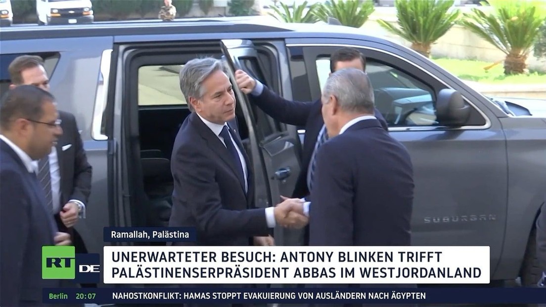 Unerwarteter Besuch: Antony Blinken trifft Palästinenserpräsident Abbas im Westjordanland