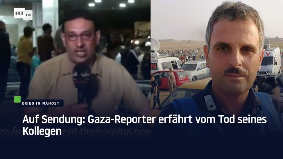 Auf Sendung: Gaza-Reporter erfährt vom Tod seines Kollegen
