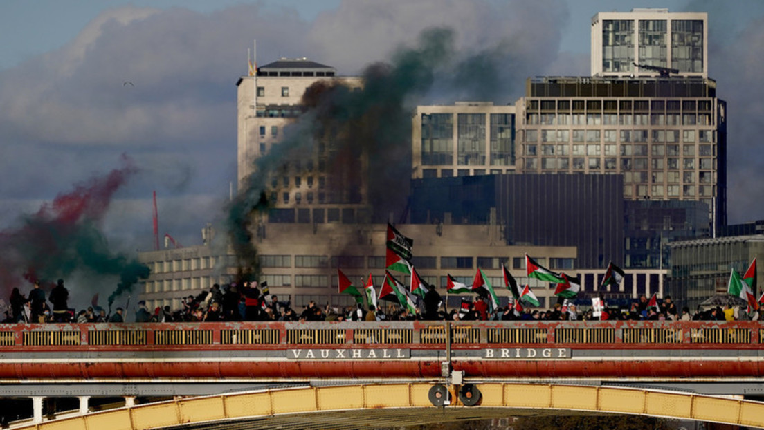 Propalästinensische Massendemonstration in London mit über 300.000 Teilnehmern
