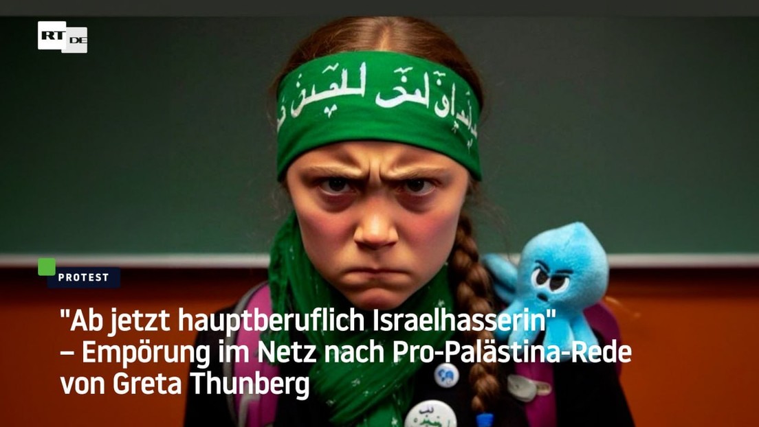"Ab jetzt hauptberuflich Israelhasserin" – Empörung im Netz nach Palästina-Rede von Greta Thunberg