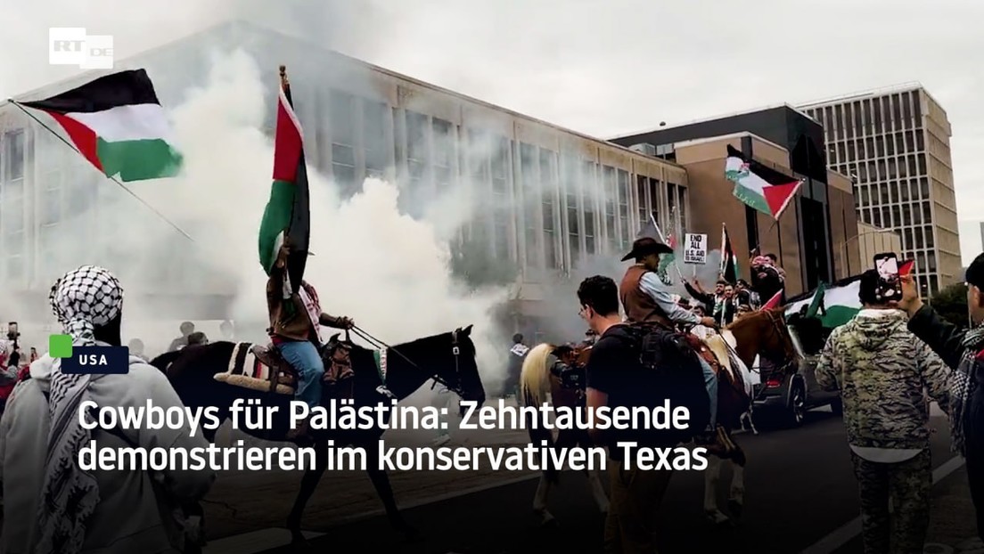 Cowboys für Palästina: Zehntausende demonstrieren im konservativen Texas