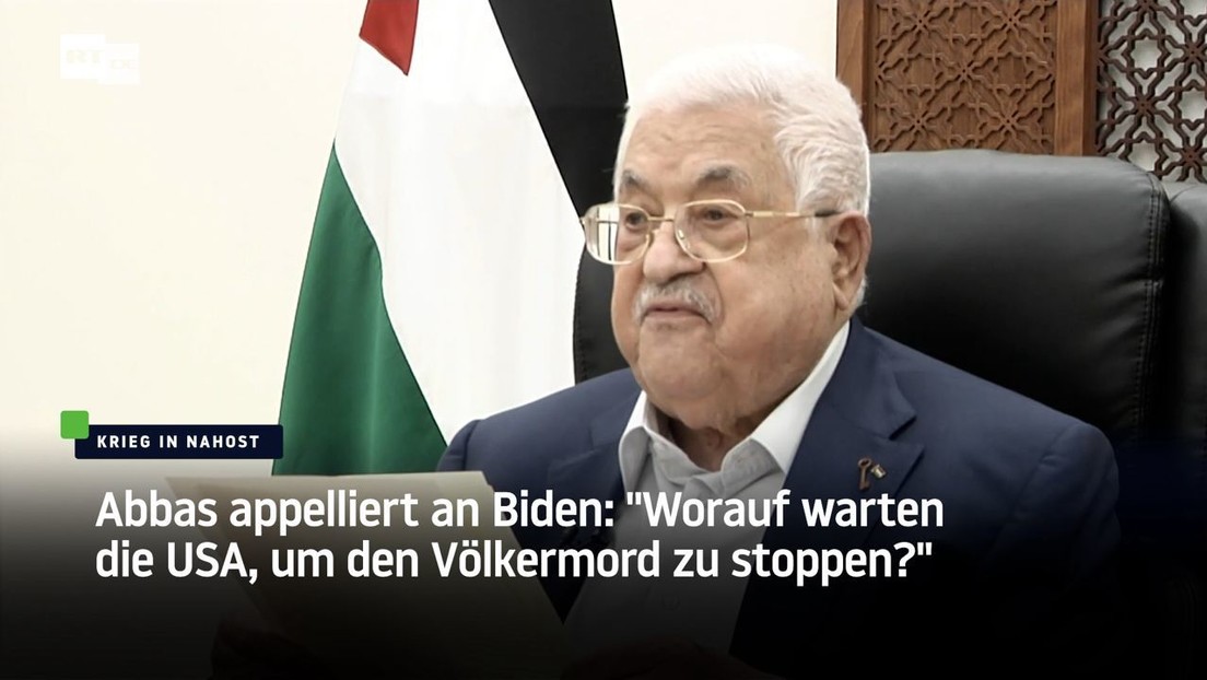 Abbas appelliert an Biden: "Worauf warten die USA, um den Völkermord zu stoppen?"