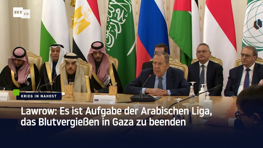 Lawrow: Es ist Aufgabe der Arabischen Liga, das Blutvergießen in Gaza zu beenden