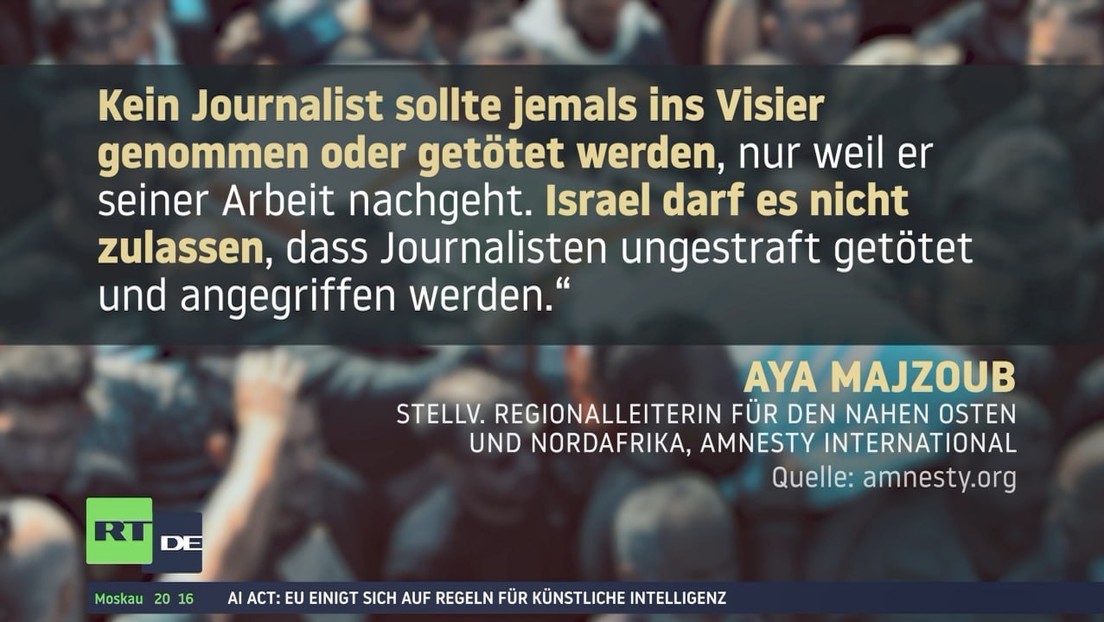 Tödliche israelische Angriffe auf Journalisten: Amnesty International fordert Untersuchung