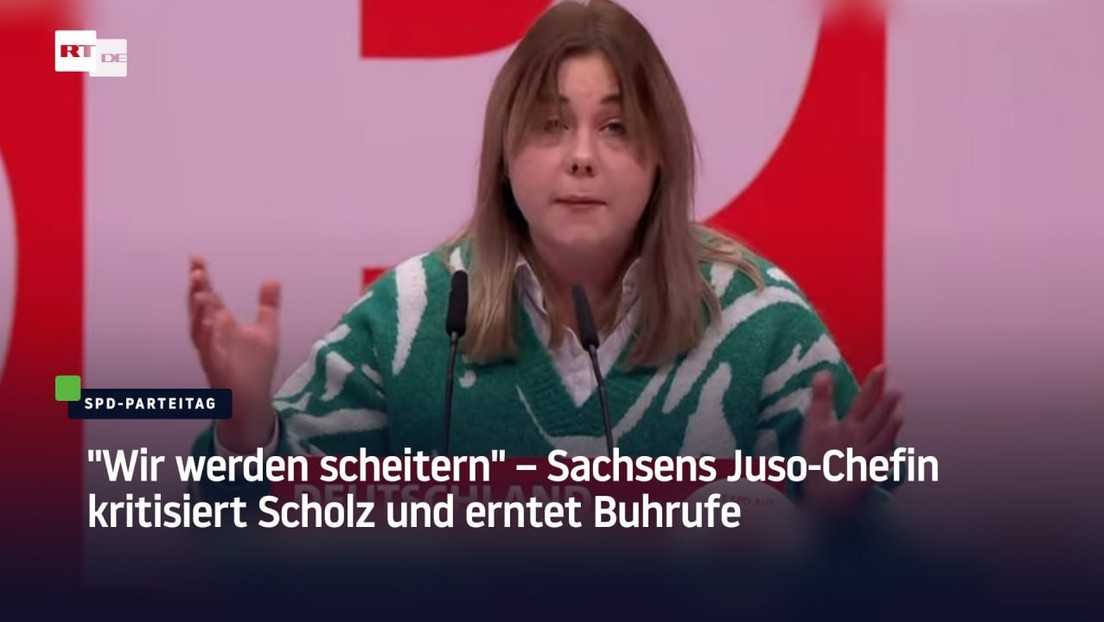 Sachsens Juso-Chefin Engel kritisiert Scholz und erntet Buhrufe