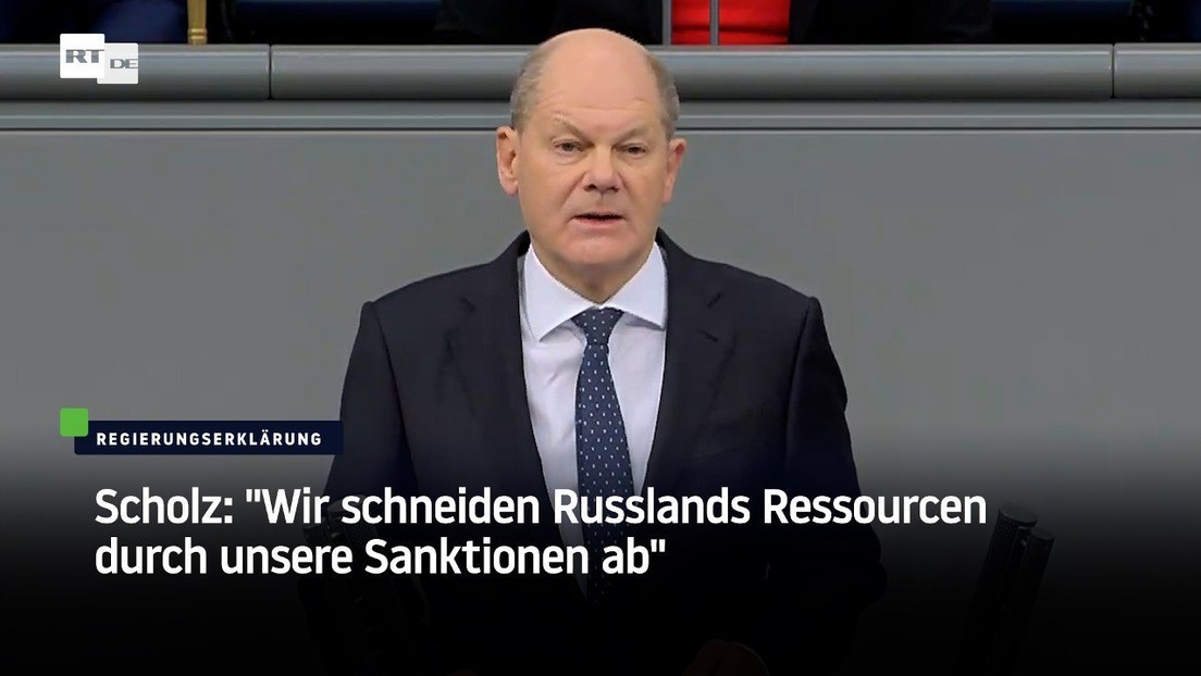 Scholz: "Wir schneiden Russlands Ressourcen durch unsere Sanktionen ab"
