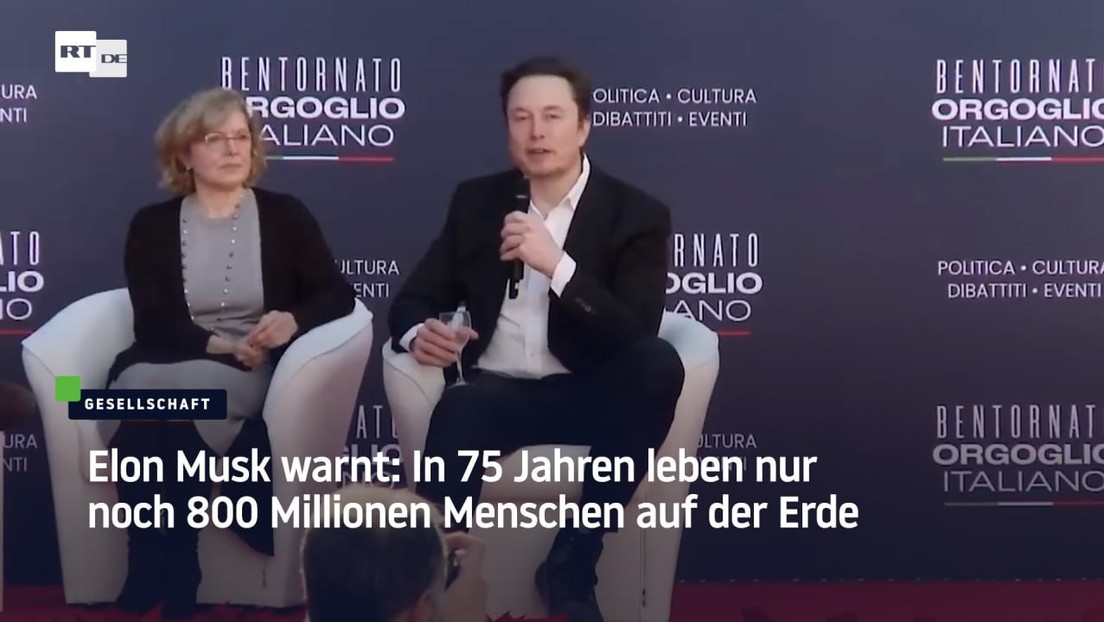 Elon Musk warnt: In 75 Jahren leben nur noch 800 Millionen Menschen auf der Erde
