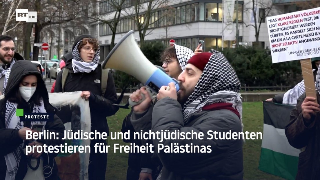 Berlin: Jüdische und nichtjüdische Studenten protestieren für Freiheit Palästinas