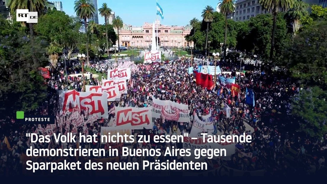 "Das Volk hat nichts zu essen" – Tausende demonstrieren in Buenos Aires gegen neuen Präsidenten