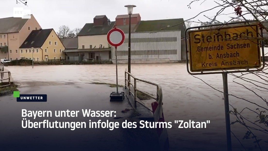 Bayern unter Wasser: Überflutungen infolge des Sturms "Zoltan"