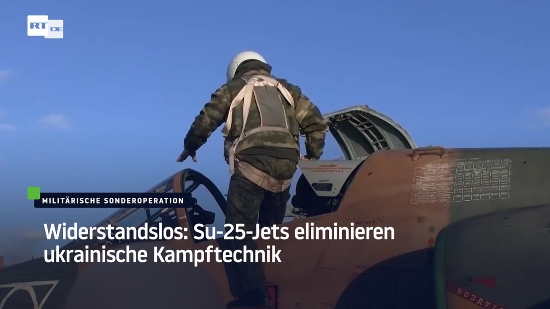 Widerstandslos: Su-25-Jets eliminieren ukrainische Kampftechnik