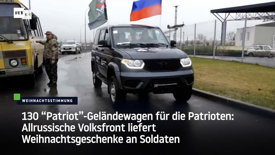 130 "Patriot"-Geländewagen für die Patrioten: Allrussische Volksfront liefert Weihnachtsgeschenke an