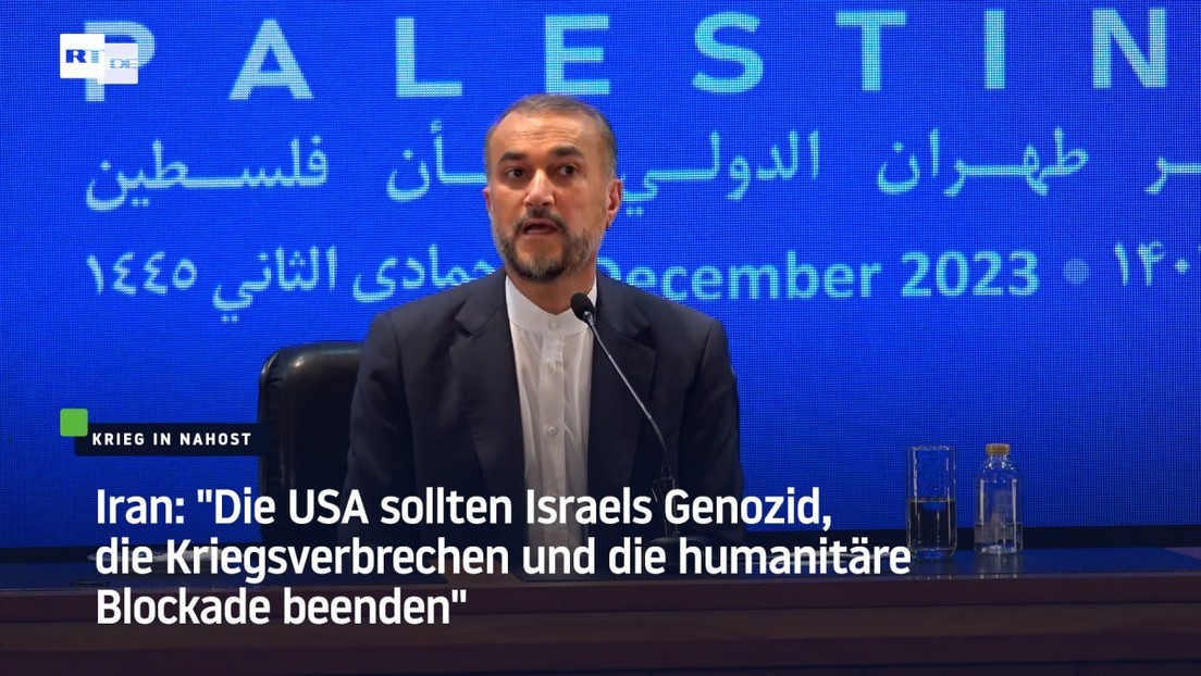 Iran: "Die USA sollten Israels Genozid, die Kriegsverbrechen und die humanitäre Blockade beenden"