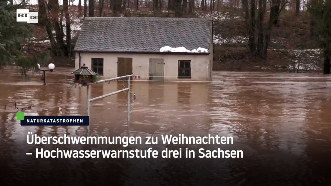 Überschwemmungen zu Weihnachten – Hochwasserwarnstufe drei in Sachsen