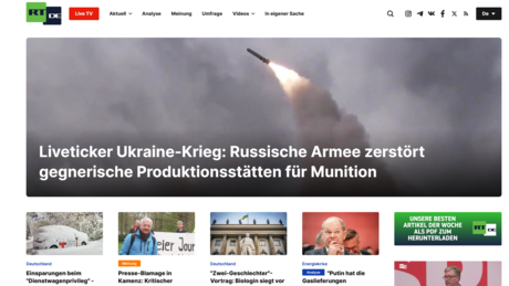 Das neue Layout von RT DE