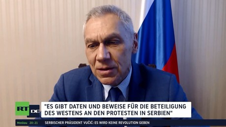 Russischer Botschafter zu Protesten in Serbien: "Vučić hat Beweise für westliche Beteiligung"