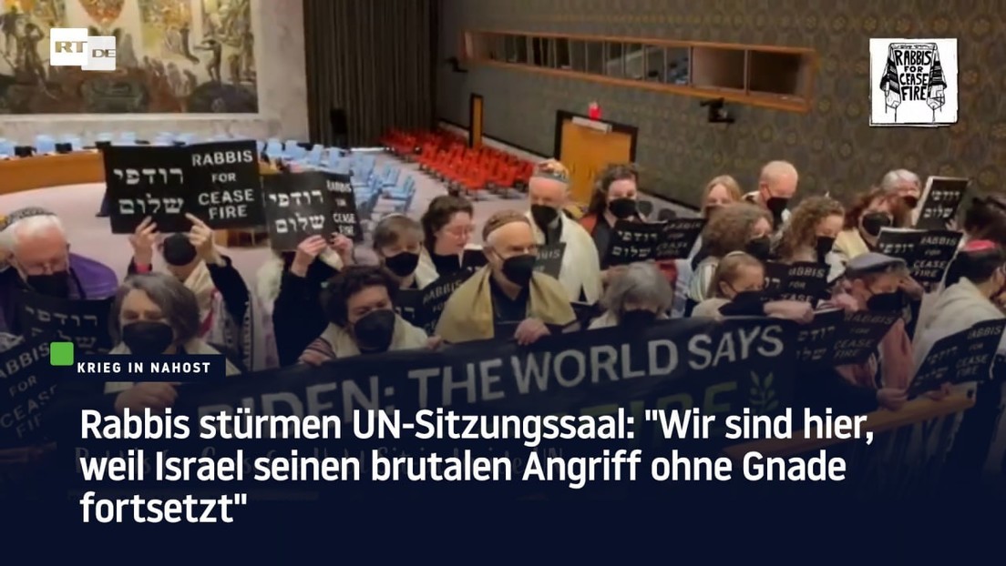 Rabbis stürmen UN-Sitzungssaal: "Wir sind hier, weil Israel seinen brutalen Angriff ohne Gnade fort