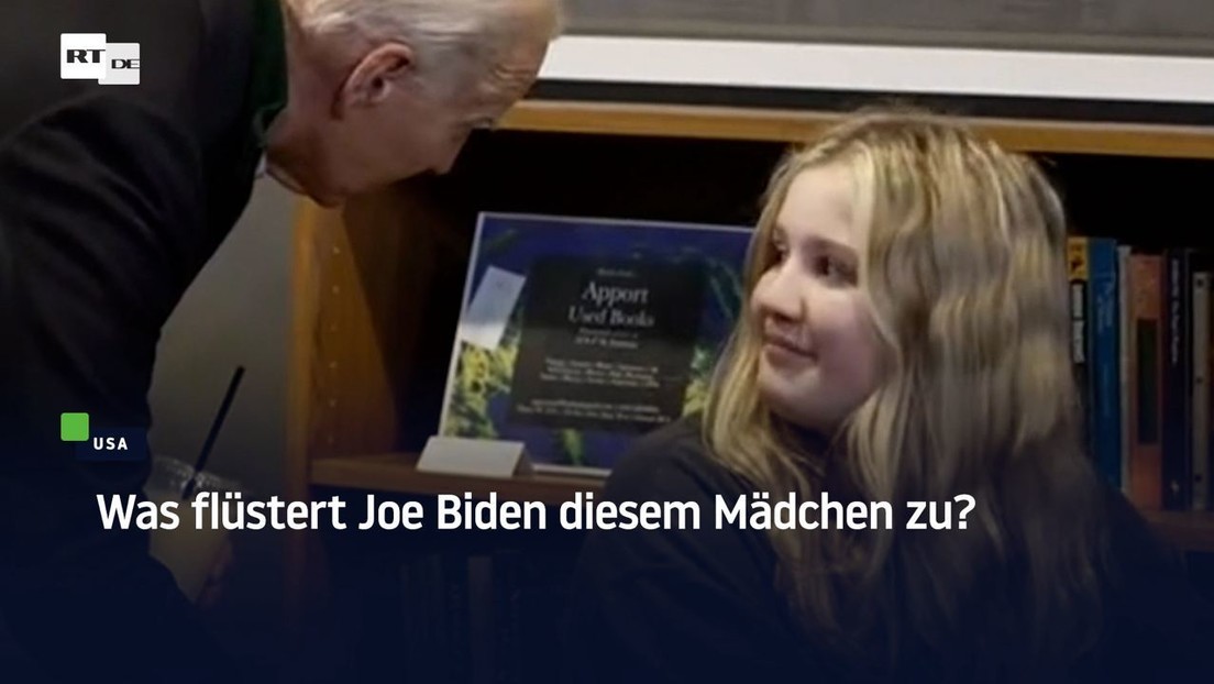 Was flüstert Joe Biden diesem Mädchen zu?