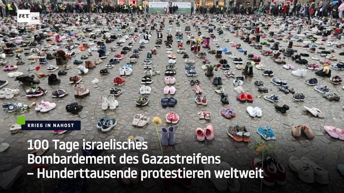 100 Tage israelisches Bombardement des Gazastreifens – Hunderttausende protestieren weltweit