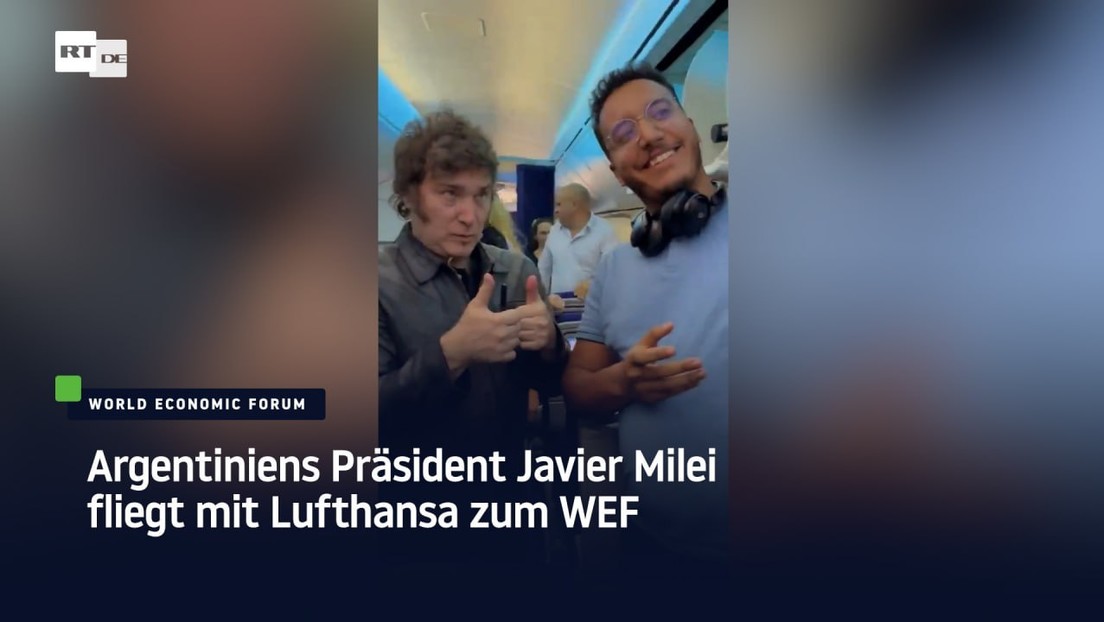 Argentiniens Präsident Javier Milei fliegt mit Lufthansa zum WEF