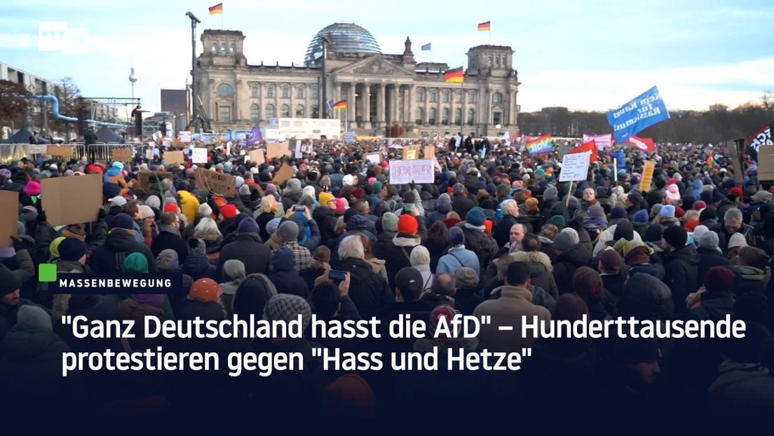 "Ganz Deutschland hasst die AfD" – Hunderttausende protestieren gegen "Hass und Hetze"