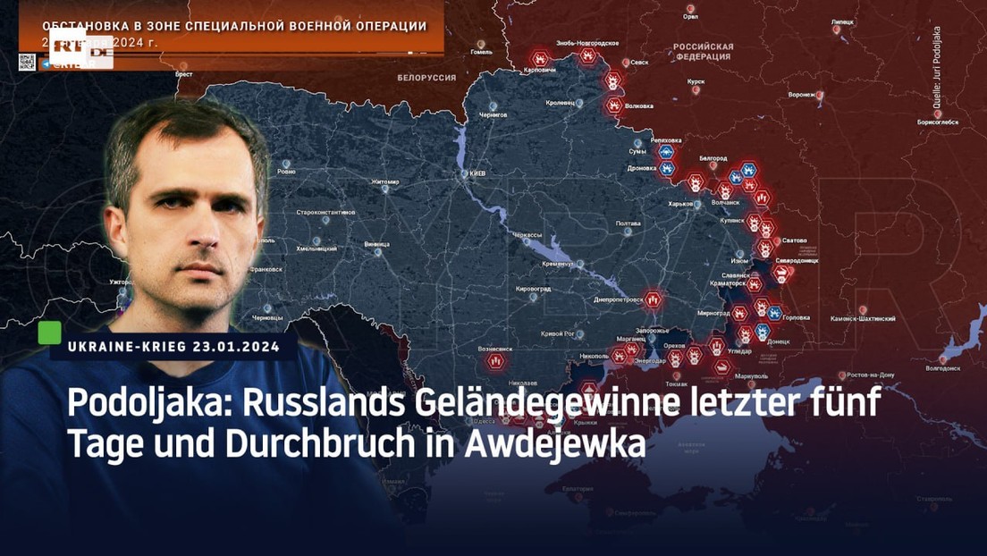 Podoljaka: Russlands Geländegewinne der letzten fünf Tage und Durchbruch in Awdejewka
