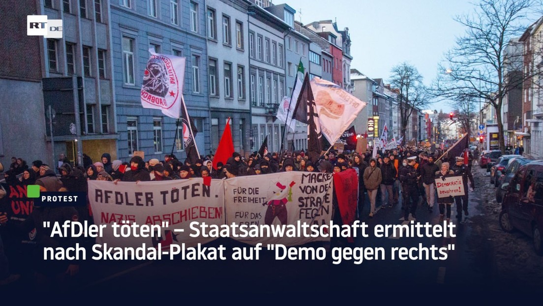 "AfDler töten" – Staatsanwaltschaft ermittelt nach Skandal-Plakat auf "Demo gegen rechts"