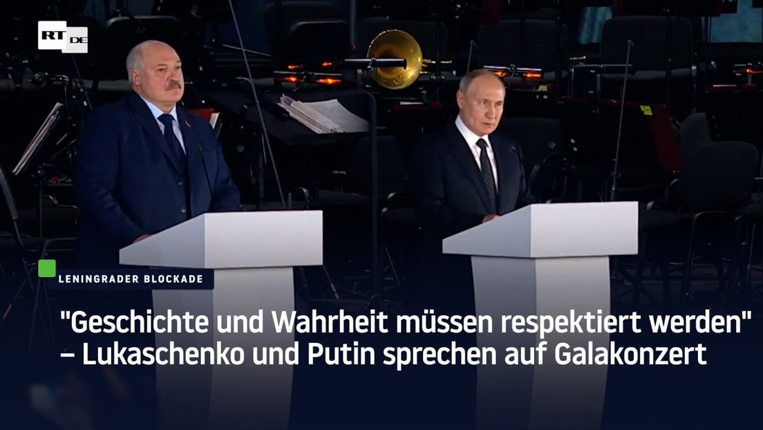 "Geschichte und Wahrheit müssen respektiert werden" – Lukaschenko und Putin sprechen auf Galakonzert