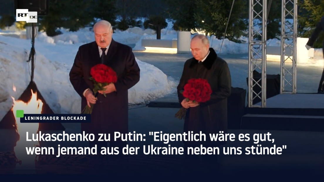 Gedenkveranstaltung: Lukaschenko und Putin wünschen Ukraine an ihrer Seite