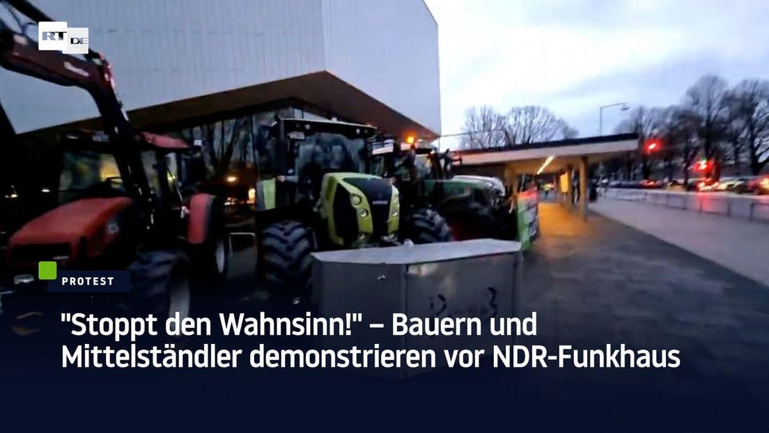 "Stoppt den Wahnsinn!" – Bauern und Mittelständler demonstrieren vor NDR-Funkhaus